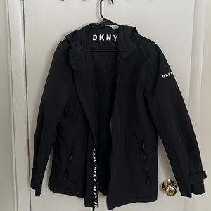 Black water resistant mens jacket